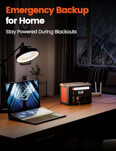 Portable Power Station 600W (1200W Surge), 299Wh Small Lightweight Portable Power for Camping & Spring Outdoor Use, Battery Backup Safe for Indoor Blackouts, 2 AC Outlet, 140W USB-C Fast Charging 6