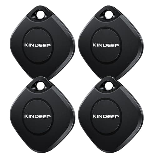 Air Tracker Tag 4 Pack: Bluetooth Item Finder with Apple Find My APP (iOS Only), Item Locator for Keys Finder, Luggage Tracker, Bags Wallets Pets Tracking, IP67 Waterproof Smart Tag