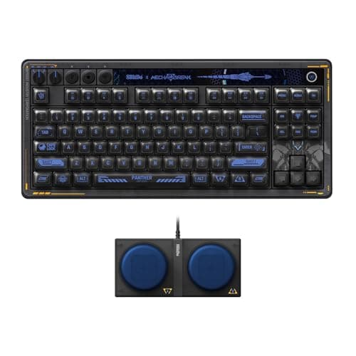 8BitDo 87 Keys Retro Mechanical Keyboard Bluetooth/2.4G/USB-C, RGB Backlight, Hot Swappable, Dual Super Programmable Buttons, Volume Knob for PC and Android - Mecha BREAK: PANTHER