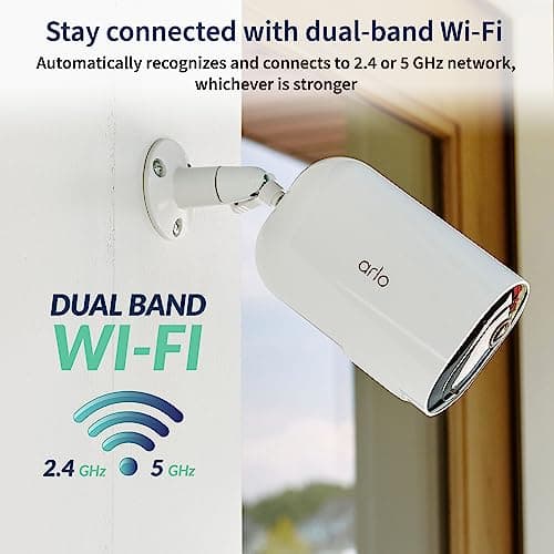 Arlo Pro 5S XL Spotlight Security Camera 2K HDR | Indoor/Outdoor | Band Wi-Fi Connects to Strongest Network | Longer Battery Life, 12X Zoom, Color Night Vision, 2-Way Audio - White, 3 Pack 7