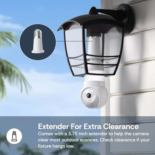 Luna Light Bulb Security Cameras Wireless Outdoor Indoor, 360° Pan Tilt, Color Night Vision, LED Bulb & Spotlight, 2.4GHz Wi-Fi 6, Porch Light Cameras for Home Security (2026 Upgrade Version) 8