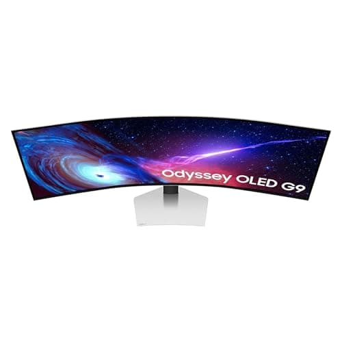Samsung 49" Odyssey G93SC Series Curved Gaming Monitor, QD-OLED, 240Hz, 0.03ms, DQHD, G-Sync Compatible, FreeSync Premium Pro, Adjustable Stand 19