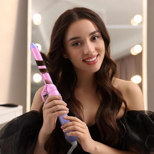 ANGILALA Rotating Curling Iron, Beach Waves Hair Curler Automatic Rotating, Best Curling Iron for Thin Fine Hair 7