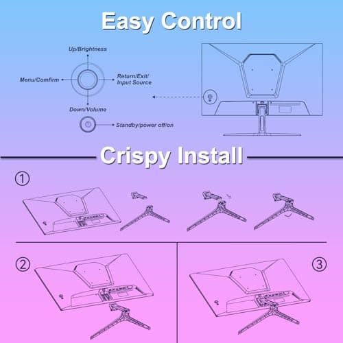 SANSUI Gaming Monitor 27" 1440p 260hz/240hz WQHD 2K - Fast IPS 1ms FreeSync Premium 丨DCI-P3 98% 丨sRGB130% 丨HDR10 丨2×DisplayPort 1.4丨2×HDMI2.0 PC Gaming Monitor with Crosshair 9