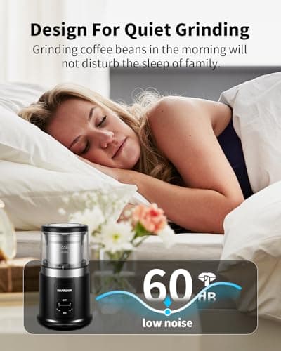 SHARDOR One Touch Coffee Grinder Electric, Spice, Herb, For Coffee Bean Spices and Seeds with 1 Removable Stainless Steel Bowl, Dry Grinder, Black 5
