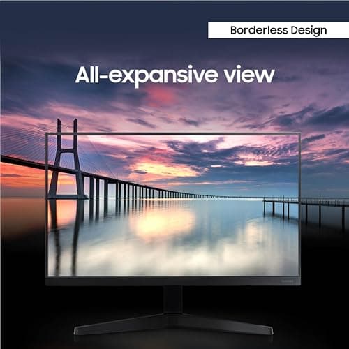 Samsung 27' T35F Series FHD 1080p Computer Monitor, 75Hz, IPS Panel, HDMI, VGA (D-Sub), AMD FreeSync, Wall Mountable, Game Mode, 3-Sided Border-Less, Eye Care, LF27T350FHNXZA 5