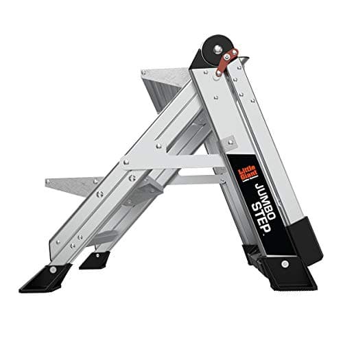Little Giant Ladders, Jumbo Step, 2-Step, 2 foot, Step Stool, Aluminum, Type 1AA, 375 lbs weight rating, (11902), Silver 9