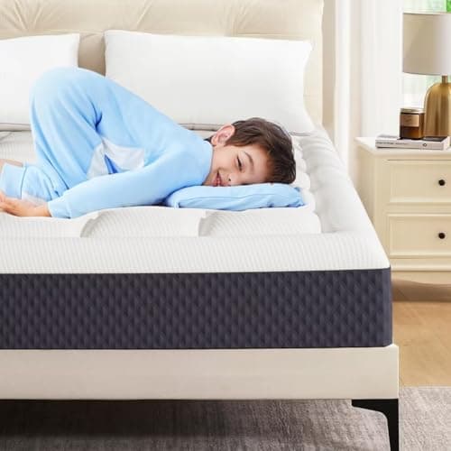 Topllen 5 inch Twin Size Memory Foam Mattress in a Box – Cooling Gel‑Infused Foam, Pressure‑Relief Comfort, Fiberglass-Free, CertiPUR‑US® Certified