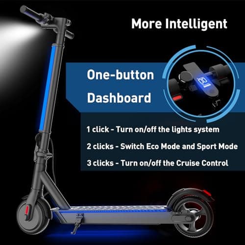 Hiboy S2 Lite Electric Scooter - 6.5" Solid Tires - Up to 10.6 Miles Long-Range & 13 MPH Portable Folding Commuting Scooter for Teens/Adults (Black) 3