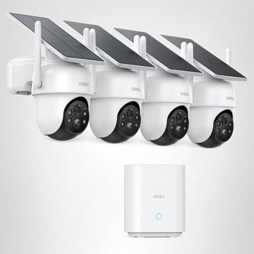 aosu Security Cameras Outdoor Wireless, 4 Cam-Kit, No Subscription, Solar-Powered, Home Security Cameras System with 360° Pan & Tilt, Auto Tracking, 2K Color Night Vision, Easy Setup, 2.4 & 5GHz WiFi 9