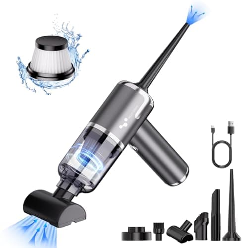 helloleiboo Mini Vacuum Cleaner 8000PA Handheld Vacuum Cordless 3 in 1 Portable Car Vacuum Rechargeable Handheld Car Vacuum Cleaner Dust Collector Blower Hand Pump for Home 9