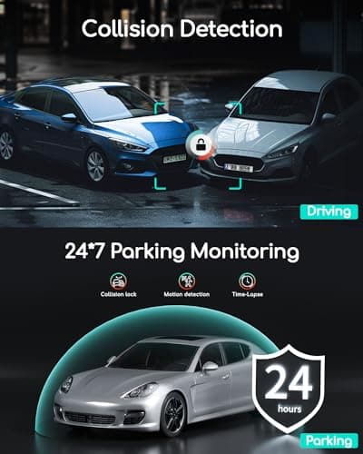 COOAU Dual Dash Cam 2.5K+1080P, Dash Cam Front and Inside, Built-in GPS and WI-FI, Dash Camera for Cars, Perfect for Uber and Taxi Drivers, Night Vision, Accident Record, 24Hr Parking Mode 8