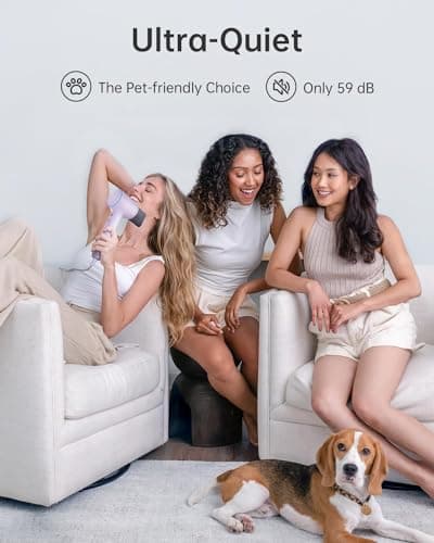 Laifen Hair Dryer Swift SE, 200 Million Negative Ionic Blow Dryer with 105,000 RPM Brushless Motor 1400W Powerful Fast Drying High-Speed Low Noise Hairdryer with Magnetic Nozzle & Diffuser (Purple) 6