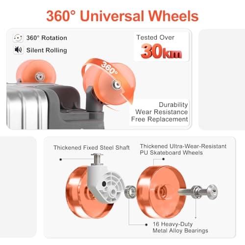 22x14x9 inch Zipperless Cabin Suitcase, 22 Inch 100% All Aluminum Shell Carry-on Suitcase, 56x36x22cm Aluminum Luggage Cabin, Aluminium Zipperless Carry On Luggage with Skate-Grade PU Wheels,TSA Locks 6