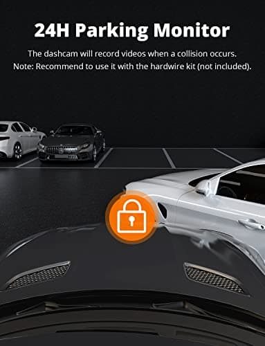 Kingslim D4 Dual Dash Cam with Built-in WiFi GPS, Front 4K/2.5K Rear 1080P for Cars , 3" IPS Touchscreen 170° FOV Dashboard Camera with Sony Starvis Sensor, Support 256GB Max 7