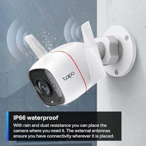 Tapo 2K+ Outdoor Wired Security Camera - Person/Vehicle/Motion Detection, 24/7 Recording, Starlight Color Night Vision, Subscription-Free Local Storage or Optional Cloud, Works with Alexa, C320WS 6