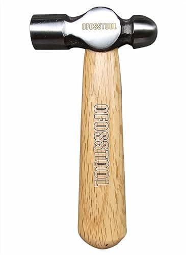 Ball Peen Hammer Small Martillo Hammer with Alloy Steel Head and Anti-Slip Wood Handle, 12 OZ Mini Hammer for Woodworking & DIY