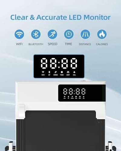 Superun Walking Pad Treadmill with Incline and Handle Bar, 3.0 HP Foldable Treadmills 300LBS Capacity Folding Walking Pad 3 in 1 Under Desk Treadmill Remote Control with APP 8