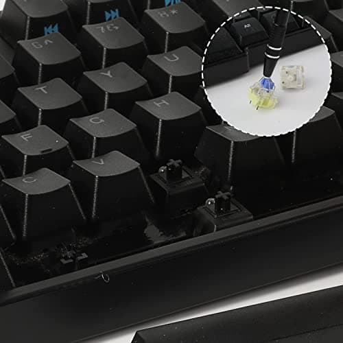 HEGAPOJA Keyboard Remover Tool Kit-7-Piece Set, Keycap Puller Include 5g Keyboard Lube, Switch Puller, Lubricating Pen, Cleaning Brush, Tweezers, 4-Jaw Gripper, and Key Cap Puller 6