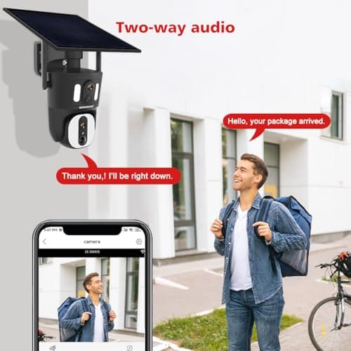 BOAVISION 4G LTE Cellular Security Camera Outdoor, Dual-Lens Wide View, No WiFi, Wireless Solar Battery Powered, 1080P Spotlight Color Night Vision, Local Storage, 2-Way Talk 7