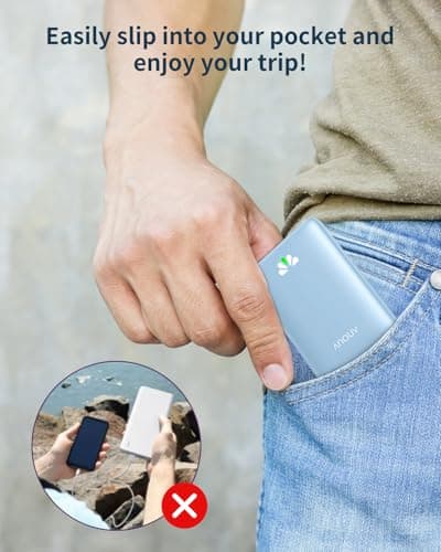 for Magsafe Portable Charger 10000mAh Wireless Magnetic Power Bank, 22.5W PD 3.0+QC 4.0 Fast Charging Battery Pack, Built-in Cables &AC Wall Plug &LED Display &Stand for iPhone 17/16/15/14/13 Series 6