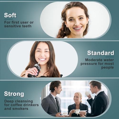 NIMMU Water Flosser for Teeth Picks, Mini Cordless Portable Water Dental Flosser with 160ML Water Tank, Infinitely Knob Mode IPX7 Waterproof, Lightweight, Electric Water Flosser for Travel - Black 5