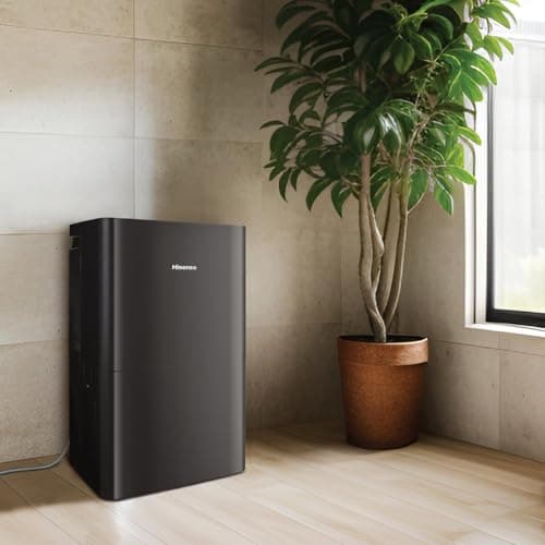 Hisense Energy Star 50-Pint Portable Dehumidifier with Built-in Pump, Auto-Shutoff and Timer, Home Dehumidifier and Moisture Absorber For Basement, Garage, Living Room 9