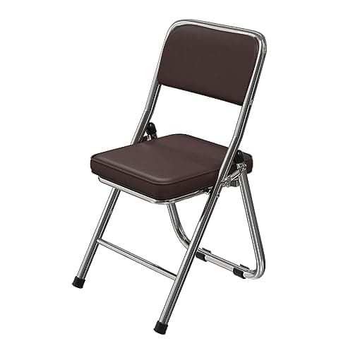 Folding Chairs with Ultra Thick Padded Seats, Foldable Chair Indoor, Comfortable Metal Chairs, Portable Stackable Commercial Seat with Steel Frame for Events Office Wedding Parties (1pack, Brown)