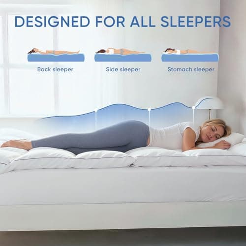 Memory Foam Queen Mattress Topper, Breathable & Skin-Friendly Queen Size Mattress Topper with Anchor Straps 6