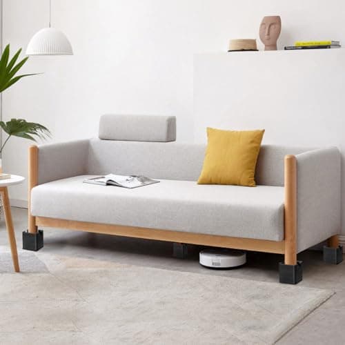 Feeloco Bed Risers,3 Inch Heavy Duty Furniture Riser for Legs,Adjustable Bed Lifts Risers for Sofa,Table,Desk,Couch,Chair,Bed Frame Accessories(Black 4 Pack,2+1inch) 9