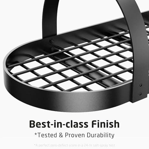 KES 48 Inch Large Hanging Pot Rack, Heavy Duty Oval Pot and Pan Hanging Rack Ceiling Mount, Pot Pan Hangers for Kitchen with 20 Hooks, Matte Black, (For 16" and 24" Joist Mount), KUR225S122-BK 6