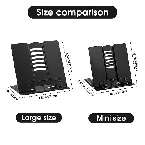 Honagu Small Book Stand Book Holder Metal Desk Stand for Reading Hands Free, Adjustable Cookbook Documents Holder, Portable for Music Books, Textbook, Recipe, Tablet, Ipad, Great Gifts (Sky Blue) 5