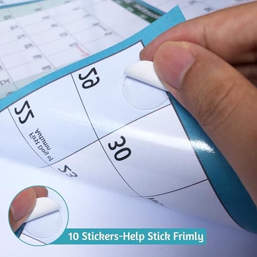 2024-2025 Dry Erase Calendar – Large Yearly Wall calendar, 38.2'' x 25.2'', 2-Side Reversible, Vertical/Horizontal, Jul 2024 – Jun 2025, Stickers 6