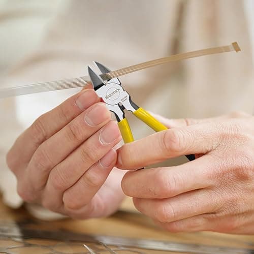 BOOSDEN Wire Cutter,6.5 inch Side Cutters,Spring Loaded Wire Cutters for Crafting,Flush Cutter,Ultra Sharp for Jewelry Making,Flush Cut Pliers,Dikes Wire Cutters,Floral Wire Cutter,Snips 6