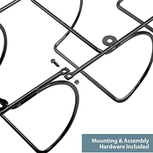 Sorbus Towel Rack Wall Mount – 6 Compartments of Black Metal Bathroom Towel Holder Set - Bathroom Organizer, for Gym Spa, Camper, Rv, Back of Door, Cabinet - Wine Rack Wall Mounted for Kitchen, Bar 5