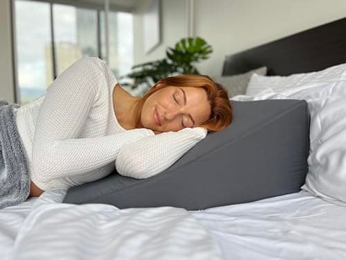 Bamboo Viscose Wedge Pillow Case Cover 24" W x 24" L x 10" H, Moisture-Wicking, Cooling and Breathable Wedge Pillow Cover with Zipper 6