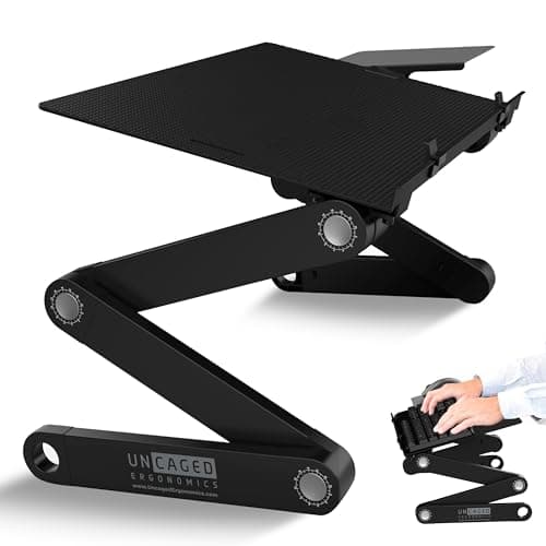 Uncaged Ergonomics WorkEZ Adjustable Computer Keyboard Stand for Desk, Keyboard & Mouse Riser, Ergonomic Portable Stand for Desktop, Computer Keypad Riser for Desk