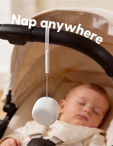 Babelio White Noise Sound Machine for Adults Kids Baby, Mini, 15 Non-looping Sounds, Timer, Memory Function, Easy to Pocket and Travel White 8