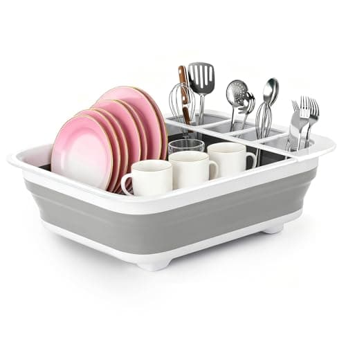 indigywve Collapsible Dish Drying Rack Portable Dish Rack for Kitchen RV Campers Travel Trailer - Space Saving Kitchen Storage Tray, Send Goods from Local Warehouse