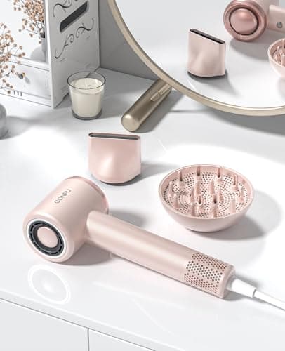 Hair Dryer with Diffuser, CONFU Hair Dryers for Women, Diffuser Hair Dryer High Speed Professional Ionic Blow Dryer for Fast Drying, Hair for Curly Hair for Home Travel 8