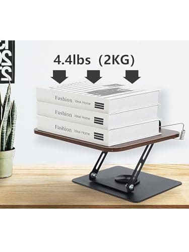 SUNBABA Adjustable Book Stand for Reading with 360° Rotating Bases,Book Holder Foldable Designs with Elastic Clips,Multifunctional Display Stand for Magazines,Tablets,Laptops,Cookbooks(Black) 5