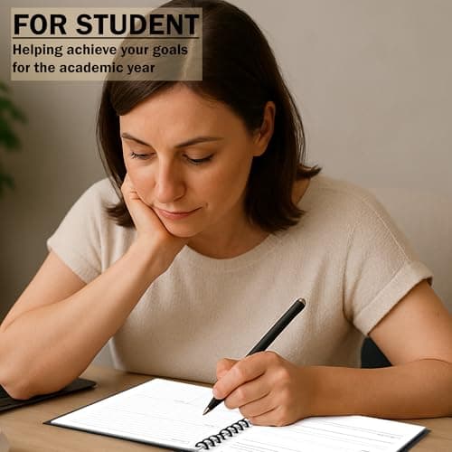 Undated Monthly and Weekly Planner - 12 Month Calendar Planner Notebook with Week Days - Hardcover Undated Planners Blank Agenda Book - A5 Black 6