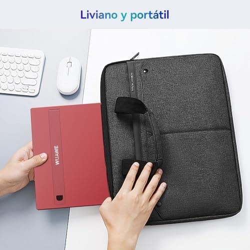 WUAWE 16" 1200P 120Hz Portable Monitor, 100% sRGB Portable Gaming Monitor with Built-in Stand, HDR and Freensync, External USB C Monitor for Laptop, PC, Phone, Switch and PS5, Red 7