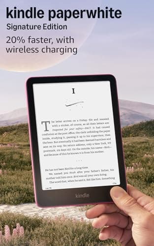 Amazon Kindle Paperwhite Signature Edition 32GB (newest model) – 20% faster with auto-adjusting front light, wireless charging, and weeks of battery life – Metallic Raspberry 7