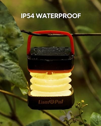 Lumopal Collapsible Solar Camping Light - Rechargeable LED Portable USB Solar Lamp, IP54 Waterproof for Backpacking, Emergency Charger 5
