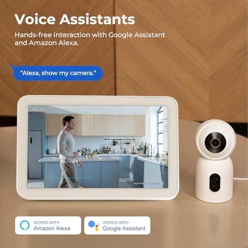 IMILAB C30 Dual 3K+3K Indoor Security Camera, 360° Pan Tilt Pet/Baby/Kid Camera, Room Cam w/Human & Pet Tracking, Smoke Detection, Color Night Vision, 5G WiFi Plug-in Cam, Wall Mount, No Monthly Fee 9