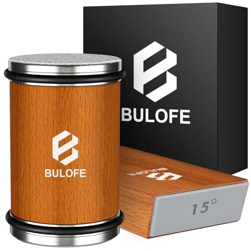 BULOFE Knife Sharpener Tool, Rolling Knife Sharpeners Kit, Kitchen Knivies Sharpener with Diamond and Ceramic for Steel, Knife Sharpening with 15 & 20° Angle, The Practical Gifts for Father Day