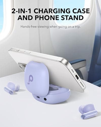 Soundcore P40i by Anker, Noise Cancelling Wireless Earbuds, Adaptive Noise Cancelling to Environments, Heavy Bass, 60H Playtime, 2-in-1 Case and Phone Stand, IPX5, Wireless Charging, Bluetooth 5.3 2