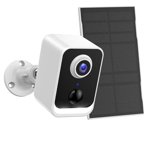 PEEIPM Security Cameras Wireless Outdoor Solar: Battery Power Cameras for Home Security WiFi Seguridad Camara System Kit Surveillance Monitor with Motion Sensor Flood Light Alarm & Color Night Vision
