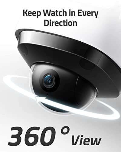 eufy Security Floodlight Cam S330, 360-Degree Pan & Tilt Coverage, 2K Full HD, 3,000 Lumens, Smart Lighting, Weatherproof, On-Device AI Subject Lock and Tracking, No Monthly Fee, Hardwired 5